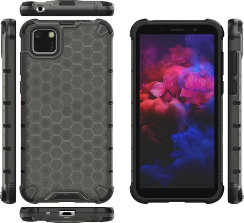 Vista 233 de Pzwoxukhov Funda compatible con Huawei Nova 3i, compatible con Huawei P Smart+ 2018 Honeycomb Anti-Drop Shock-Absorbing Case Negro