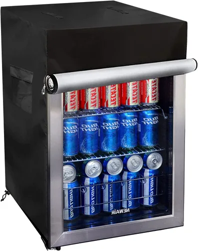 Vista 8 de Bitubi Funda para refrigerador de bebidas, cubierta para refrigerador al aire libre, impermeable, a prueba de polvo, a prueba de sol, 17 pulgadas
