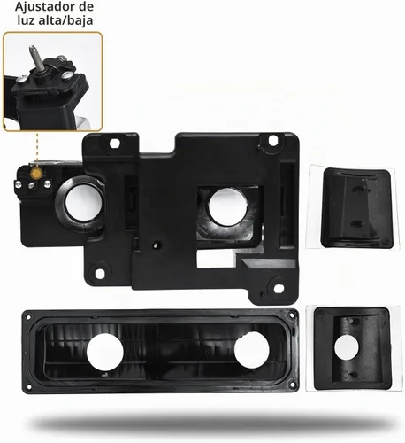 Vista 4 de [Usado] AS Conjunto de faros delanteros de reemplazo para 1994 1995 1996 1997 1998 Chevy Silverado/Tahoe/Suburban/C10 con carcasa negra, reflector