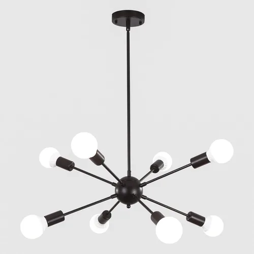 Vista 9 de ETONIMERR Lámpara de araña pequeña de cristal con enchufe Iluminación 4 luces Lámpara de araña moderna de cristal con cable de enchufe de 5.2 metros