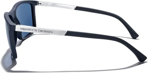Vista 3 de MERRY'S Gafas de sol polarizadas rectángulo unisex para pesca que conduce el templo de aluminio S8658 del golf