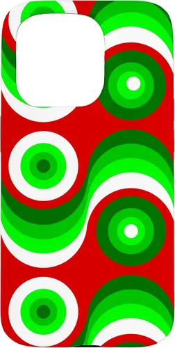 Vista 14 de iPhone 16 ugly christmas mod groovy red green 1960s 1970 retro vintage Case