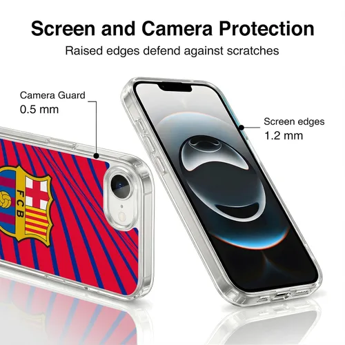 Vista 79 de Head Case Designs Funda de gel suave con licencia oficial del FC Barcelona Barca Crest Graphics [protección de grado militar] compatible con Apple