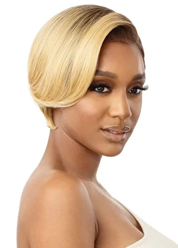 Vista 3 de Outre Perfect Hairline - Peluca de encaje frontal HD de 13 x 4 pulgadas LUXY (3DRB café crema)