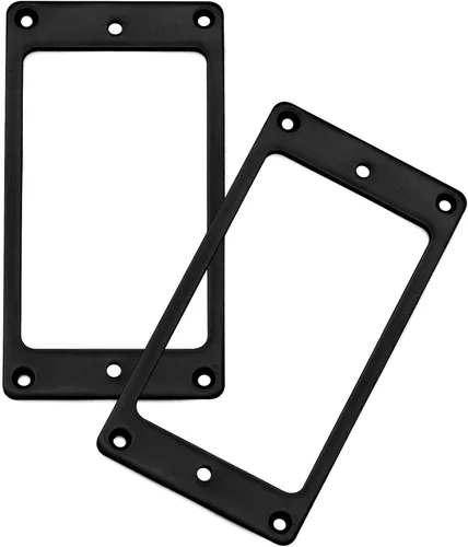 Vista 6 de MAXCHEER Anillo de recogida Humbucker plano de hierro de metal para reemplazo de guitarra eléctrica (negro)