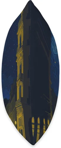 Vista 2 de berth99 Madrid Madrilenian Starry Night - Almohada de 16 x 16 pulgadas, multicolor