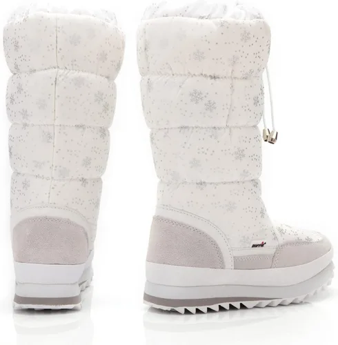 Vista 4 de DADAWEN - Botas de nieve para mujer, impermeables, con forro de piel