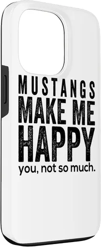 Vista 3 de Funda de regalo para iPhone 13 Pro Mustangs make me happy you not so much funny Horse
