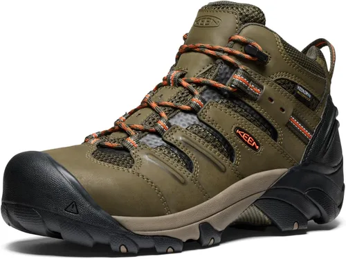 Vista 9 de Botas de trabajo impermeables con puntera de acero de altura media Lansing Mid para hombre, de KEEN Utility Mantillo/Shitake