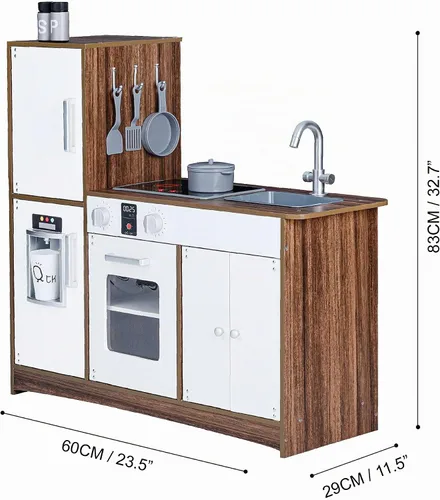Vista 4 de Teamson Kids Little Chef Palm Springs Classic - Cocina infantil con 6 accesorios, color natural/blanco
