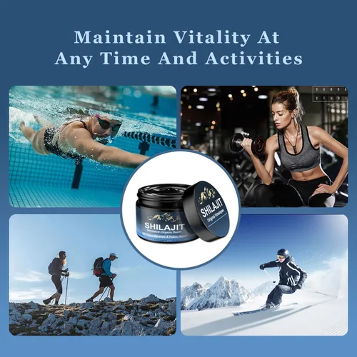 Vista 5 de Shilajit Orgánico del Himalaya, Resina de Shilajit Pura, Shilajit de Alta Potencia para Hombres y Mujeres, 600mg de Resina Pura Natural con 85+