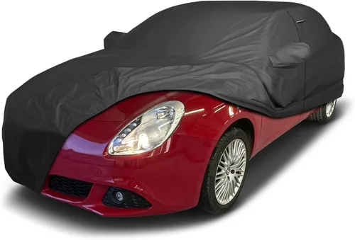 Vista 44 de iCarCover Funda de automóvil personalizada de alta calidad para Alfa Romeo 147 2002-2007, resistente, impermeable, para todo tipo de clima, lluvia