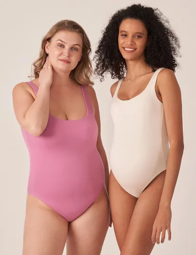 Vista 5 de POSHDIVAH Body de maternidad para mujer, cuello redondo, sin mangas, elástico, suave, para embarazo