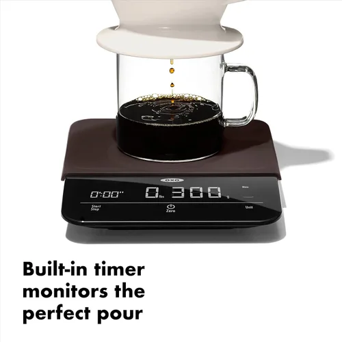 Vista 2 de OXO Brew - Báscula de café de precisión de 6 libras con temporizador, color negro