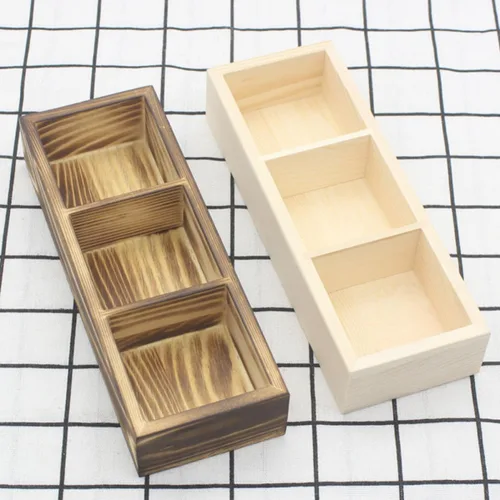 Vista 7 de Wooden Tea Bag Holder Organizer, 3 Compartment Open Top Packet Storage Box