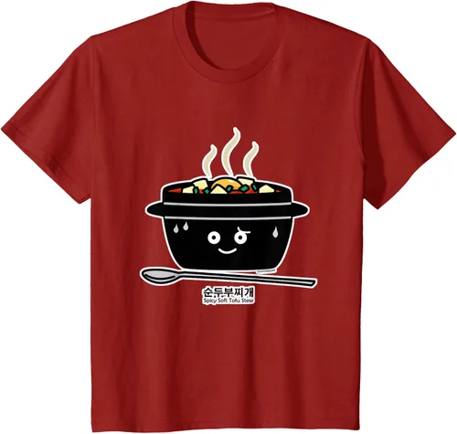 Vista 50 de Sopa coreana de guiso de tofu suave picante Sundubu jjigae huevo caliente, gris, S Negro