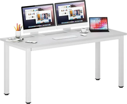 Vista 23 de DlandHome - Escritorio pequeño para computadora de 31.5 pulgadas para oficina en casa, color negro