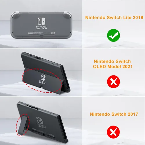 Vista 2 de Fintie Kids Case for Nintendo Switch Lite 2019 with Game Card Slots - [Ultralight] Shockproof Protective Cover with Ergonomic Grip, Kids Friendly