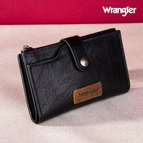 Vista 6 de Wrangler - Billetera para mujer con tarjetero plegable, cierre y ventana para identificación
