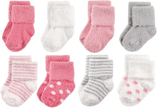 Vista 55 de Hudson Baby - Calcetines de algodón para bebés recién nacidos y Terry para niñas bebés