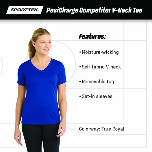 Vista 5 de SPORT-TEK Women's PosiCharge Competitor V-Neck T-Shirt