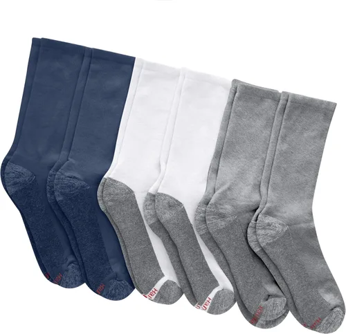 Vista 20 de Hanes Calcetines acolchados Max para hombre, absorben la humedad con control de olores, paquete múltiple