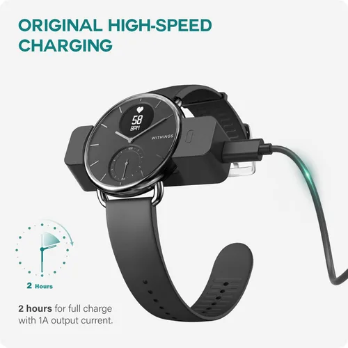 Vista 6 de TUSITA Cable cargador compatible con Withings Scanwatch 2 Scanwatch Light Smart Watch - 1M