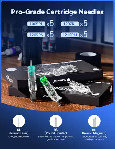 Vista 9 de Phomemo Kit de impresora de plantillas de tatuaje M08F, máquina de tatuaje
