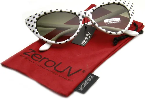 Vista 2 de zeroUV - Women's Retro Polka Dot Oversize Cat Eye Sunglasses 54mm