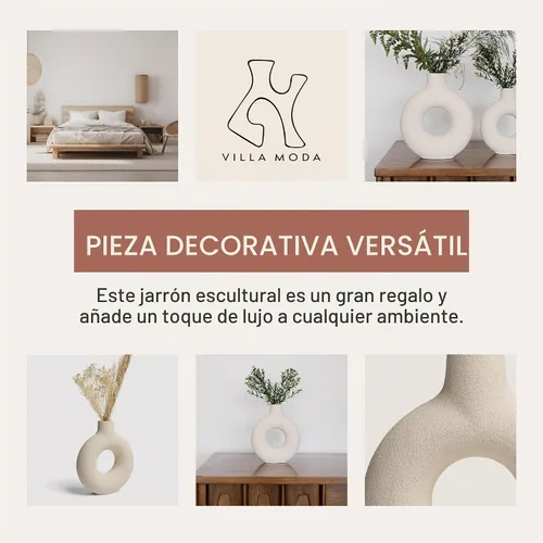 Vista 2 de Oona - Jarrón decorativo moderno para decoración del hogar