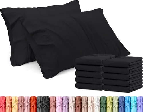 Vista 42 de Utopia Bedding - Juego de 2 fundas de almohada tamaño estándar, con cierre de sobre, tela de microfibra cepillada suave, resistentes al encogimiento