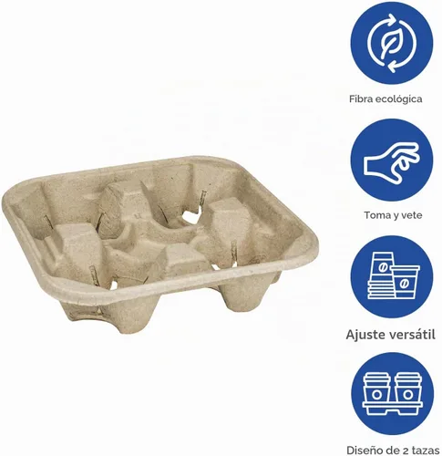 Vista 3 de Karat C5000 - Portavasos de 4 tazas de 8 onzas - 32 onzas (Caja de 300)