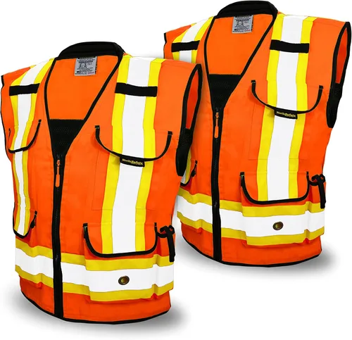 Vista 11 de KwikSafety - Charlotte, NC - GODFATHER Safety Vest [CUSHIONED COLLAR + TABLET POCKET] ANSI OSHA