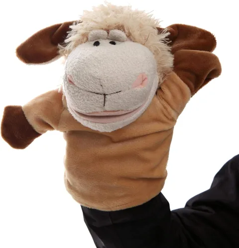 Vista 3 de Juego de marionetas de mano de animales para niños y adultos, juguetes de felpa suave de alta calidad de 12.5 pulgadas con bocas móviles, perfecto