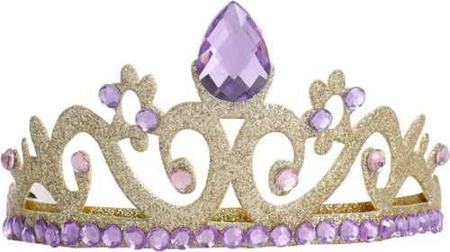 Vista 7 de Vestido de princesa morado para niñas, disfraz de princesa enredado con corona, vestido de cumpleaños, Halloween, carnaval, Navidad, cosplay