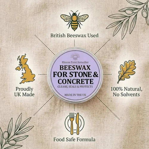 Vista 3 de Rhoose Point Remedies Pulidor de cera de abeja para piedra y hormigón