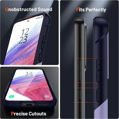 Vista 43 de Jeylly Compatible con Samsung Galaxy A22 5G Funda, Funda Samsung A22 5G con 2pcs protectores de pantalla de vidrio templado