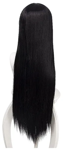Vista 4 de Kakegurui Yumeko Jabami Cosplay Wig, Black Straight Heat Resistant Synthetic Hair Perucas Cosplay Wig for Women Wigs