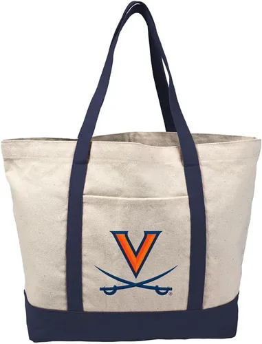 Vista 255 de Campus Lab Bolsa de lona con logotipo primario colegiado con bolsillo externo, bolsa de hombro reutilizable para ir de compras, playa Águilas A&m