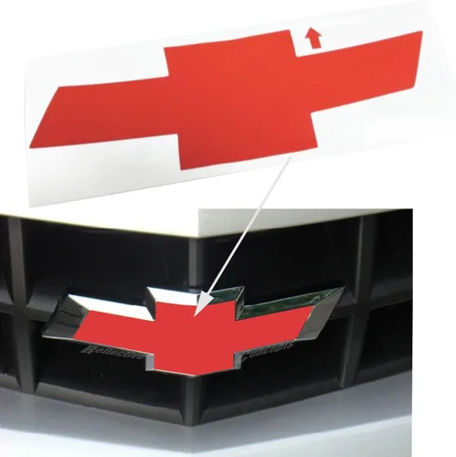 Vista 7 de Calcomanía delantera para insignia frontal de auto, (3D Carbon Fiber) Color de la pegatina: Fibra
