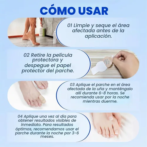 Vista 4 de Parches de uñas, parches de uñas para uñas de los pies, parches de tratamiento de uñas extra fuertes, yesos de uñas extra fuertes de 8 horas
