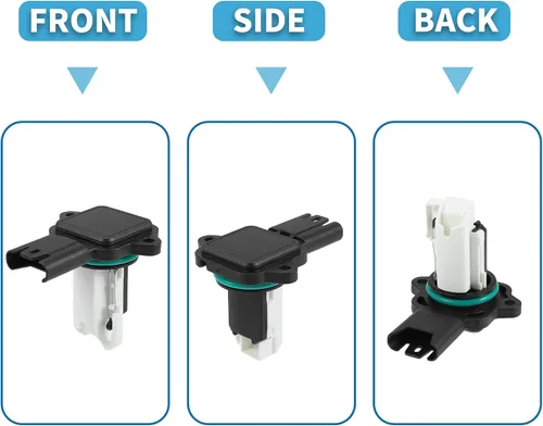 Vista 6 de X AUTOHAUX 5WK97502 Sensor de flujo de aire de masa de coche Sensor MAF Sensor de flujo de aire Reemplazo para BMW 535i 330i 323i para BMW 325i Base