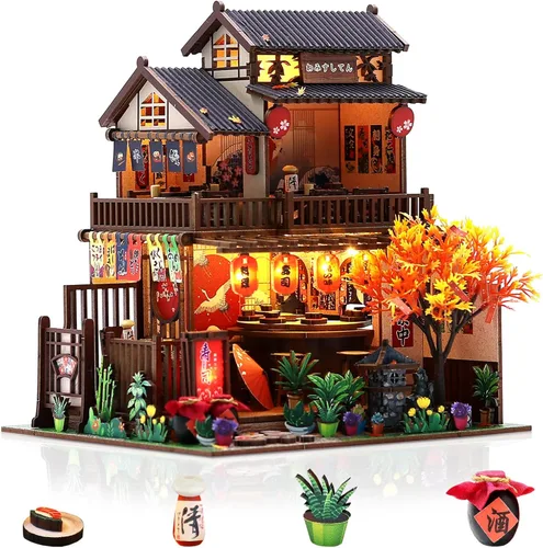 Vista 15 de Kit de casa en miniatura de bricolaje, kit de construcción de casa pequeña