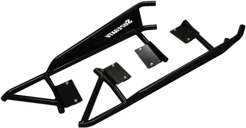 Vista 4 de SuperATV Rock Sliders Nerf Bars Tree Kickers para 2010-2014 Can Am Commander 800/1000 Negro Construido de tubo de acero de 1.75 pulgadas