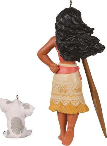 Vista 2 de Hallmark Keepsake Adorno de Navidad 2022, Disney Moana y Pua, juego de 2