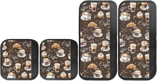 Vista 2 de Juego de 4 fundas protectoras de repuesto para manija de puerta de refrigerador con temática de té de la tarde para microondas, horno, refrigerador