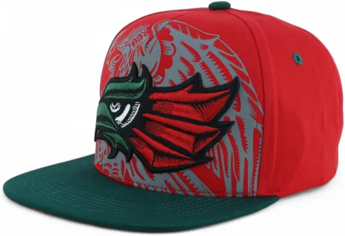 Vista 7 de Hecho En Mexico Águila 3D Bordada Gorra Plana con Cierre Snapback Verde oscuro Negro 4