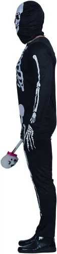 Vista 3 de EraSpooky - Disfraz de esqueleto de Halloween para hombre