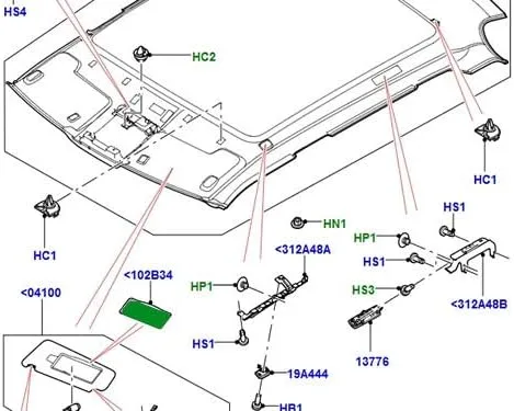 Vista 5 de LAND ROVER Vanity SUNVISOR Espejo Range Rover EVOQUE 15 ON Nuevo LR075958