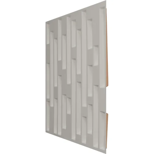 Vista 4 de Ekena Millwork 19 5/8 pulgadas de ancho x 19 5/8 pulgadas de alto, ladrillo escalonado EnduraWall decorativo 3D, cobre envejecido